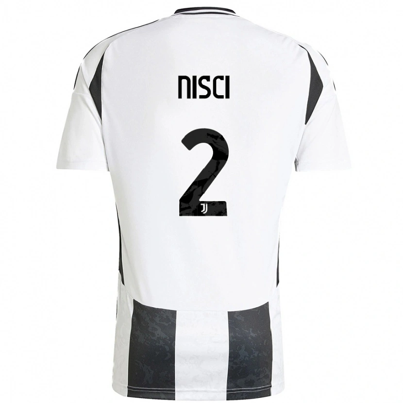 Danxen Dzieci Alessandro Nisci #2 Biały Czarny Domowa Koszulka 2024/25 Koszulki Klubowe