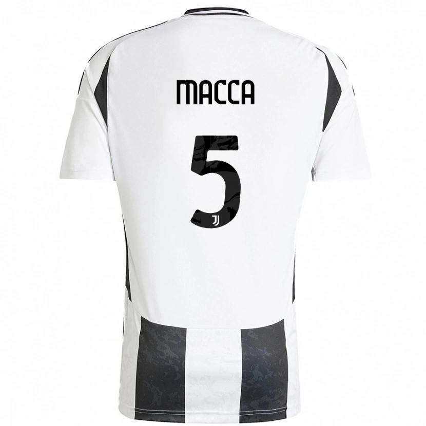 Danxen Dzieci Federico Macca #5 Biały Czarny Domowa Koszulka 2024/25 Koszulki Klubowe