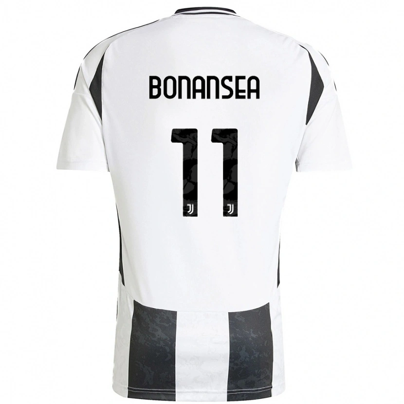 Danxen Dzieci Barbara Bonansea #11 Biały Czarny Domowa Koszulka 2024/25 Koszulki Klubowe