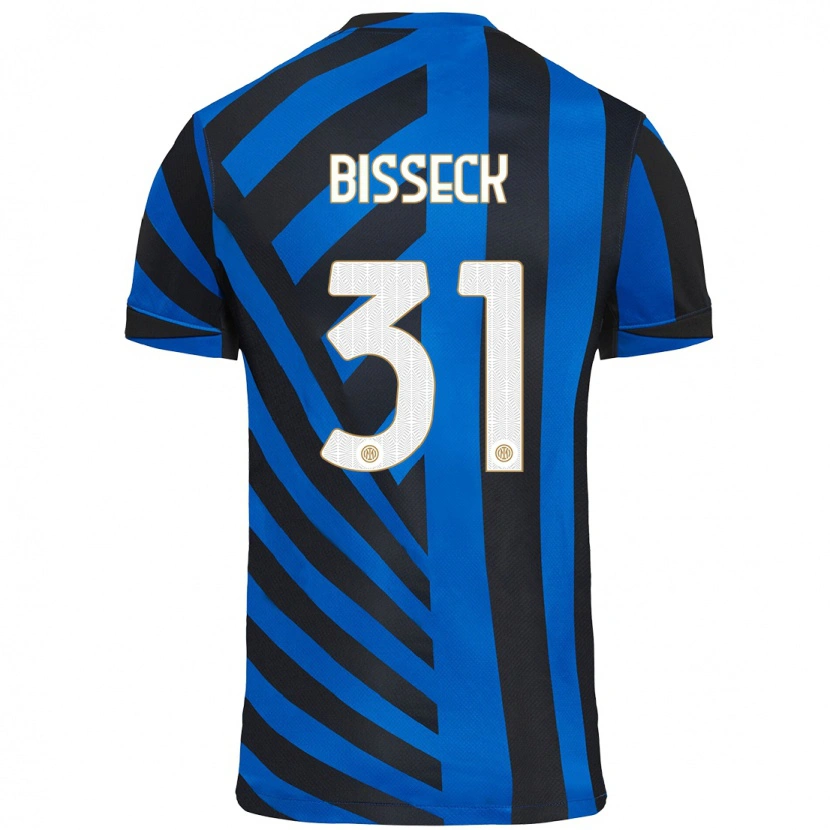 Danxen Dzieci Yann Bisseck #31 Niebiesko-Czarny Domowa Koszulka 2024/25 Koszulki Klubowe
