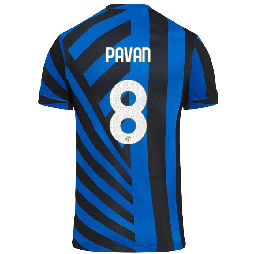 Danxen Dzieci Matilde Pavan #8 Niebiesko-Czarny Domowa Koszulka 2024/25 Koszulki Klubowe