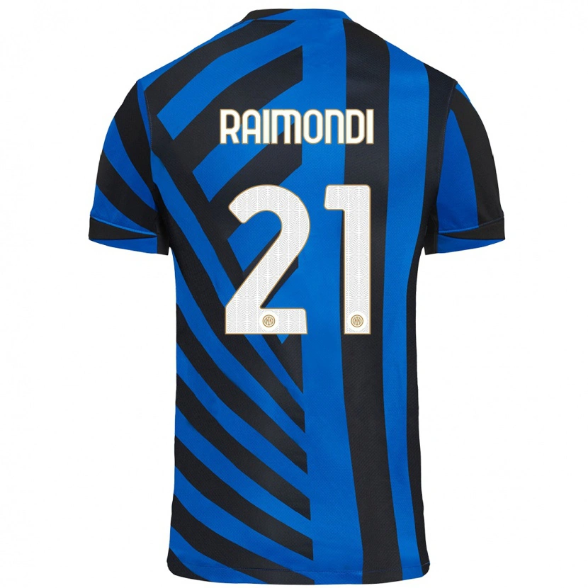 Danxen Dzieci Paolo Raimondi #21 Niebiesko-Czarny Domowa Koszulka 2024/25 Koszulki Klubowe