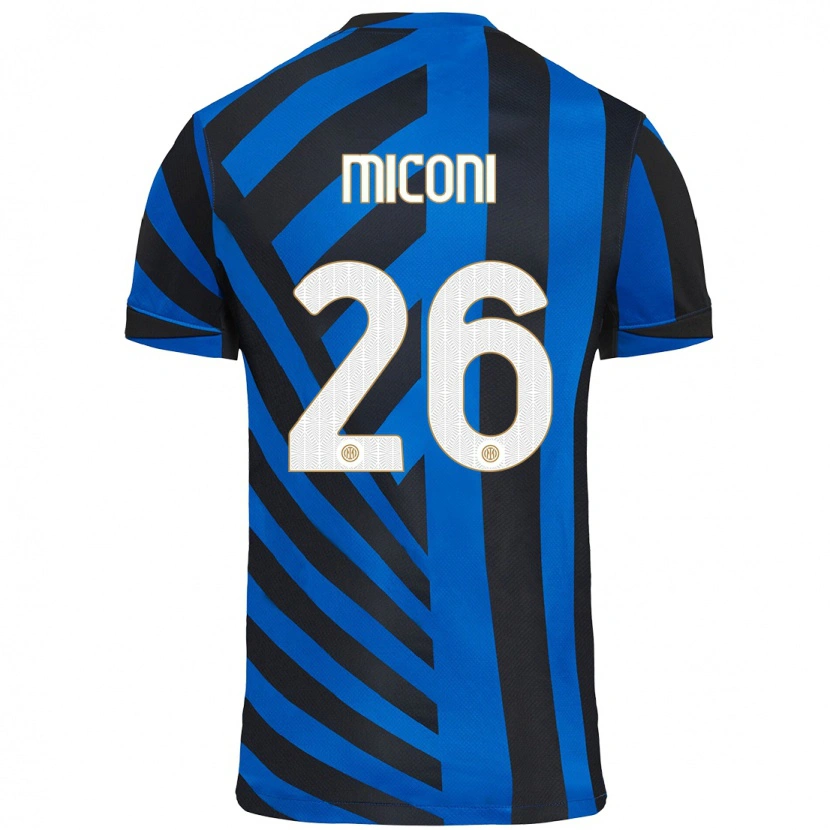 Danxen Dzieci Riccardo Miconi #26 Niebiesko-Czarny Domowa Koszulka 2024/25 Koszulki Klubowe