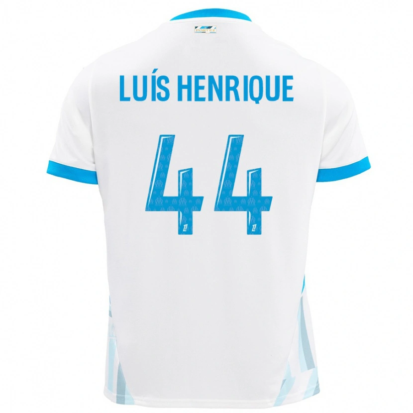 Danxen Dzieci Luis Henrique #44 Biały Błękitny Domowa Koszulka 2024/25 Koszulki Klubowe