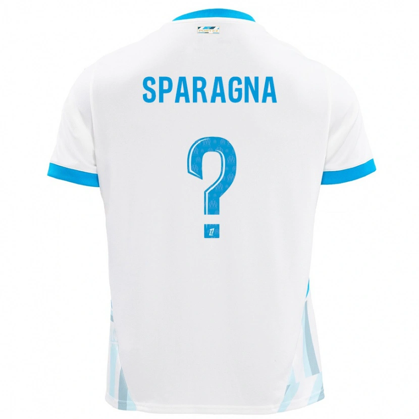 Danxen Dzieci Stéphane Sparagna #0 Biały Błękitny Domowa Koszulka 2024/25 Koszulki Klubowe