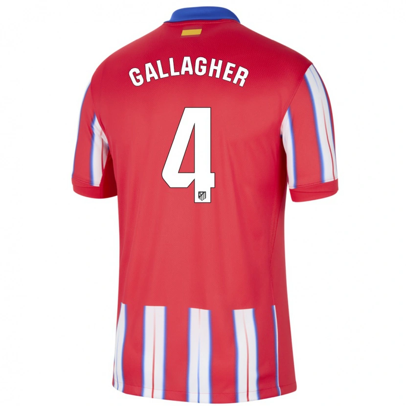 Danxen Dzieci Conor Gallagher #4 Czerwony Biały Niebieski Domowa Koszulka 2024/25 Koszulki Klubowe