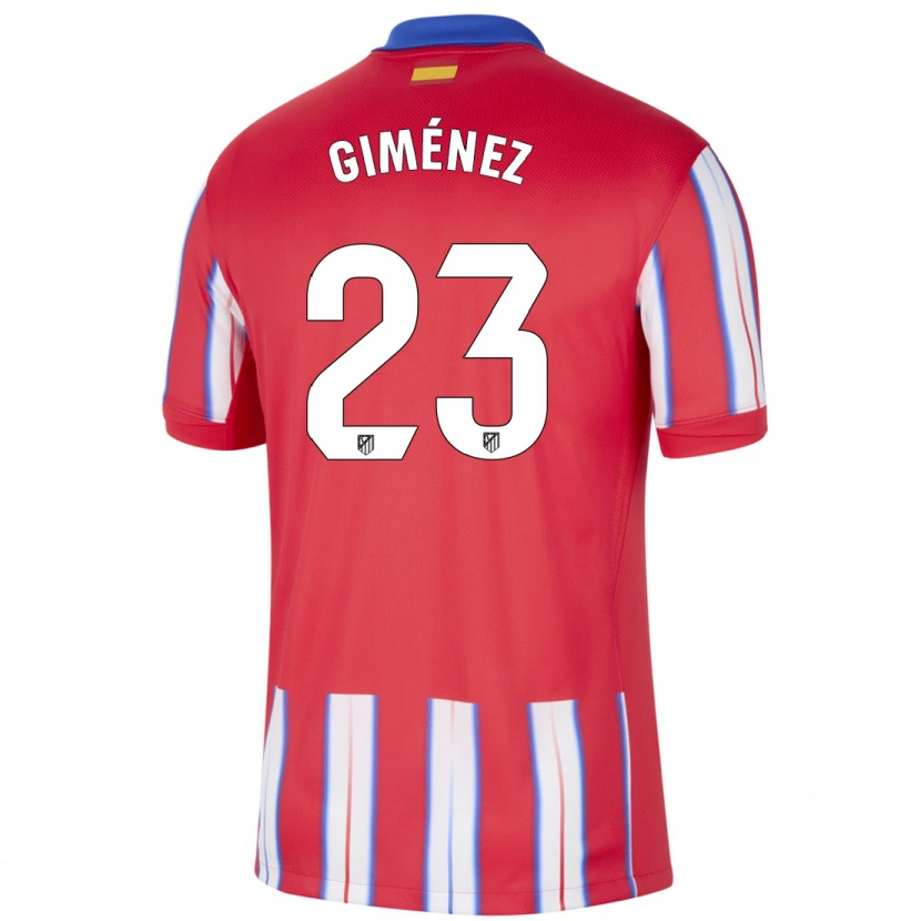 Danxen Dzieci Carlos Giménez #23 Czerwony Biały Niebieski Domowa Koszulka 2024/25 Koszulki Klubowe