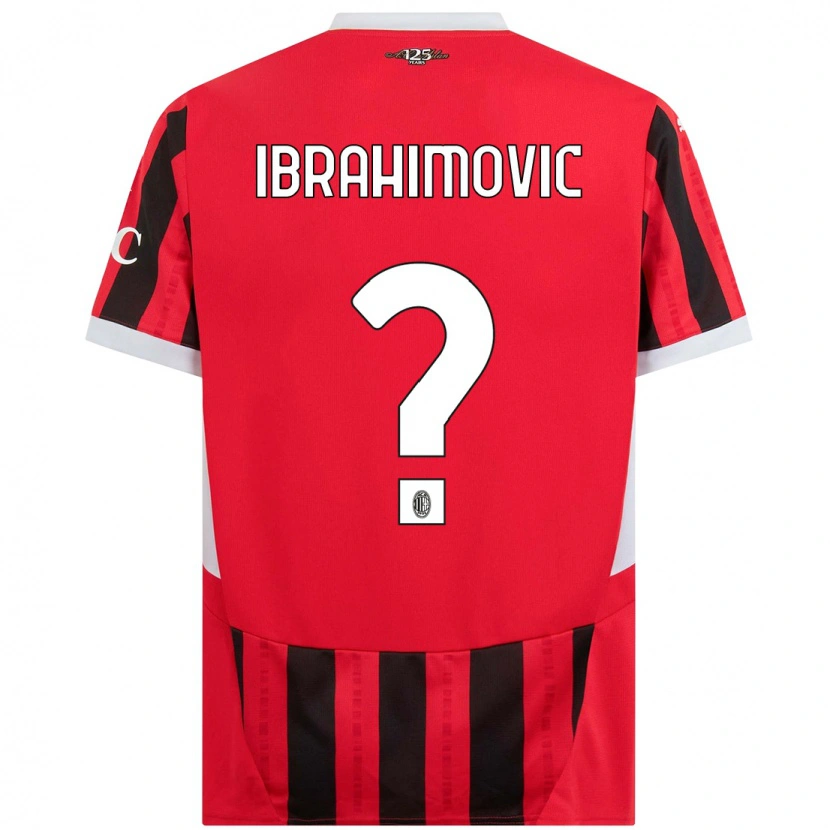 Danxen Dzieci Vincent Ibrahimovic #0 Czerwony Czarny Domowa Koszulka 2024/25 Koszulki Klubowe