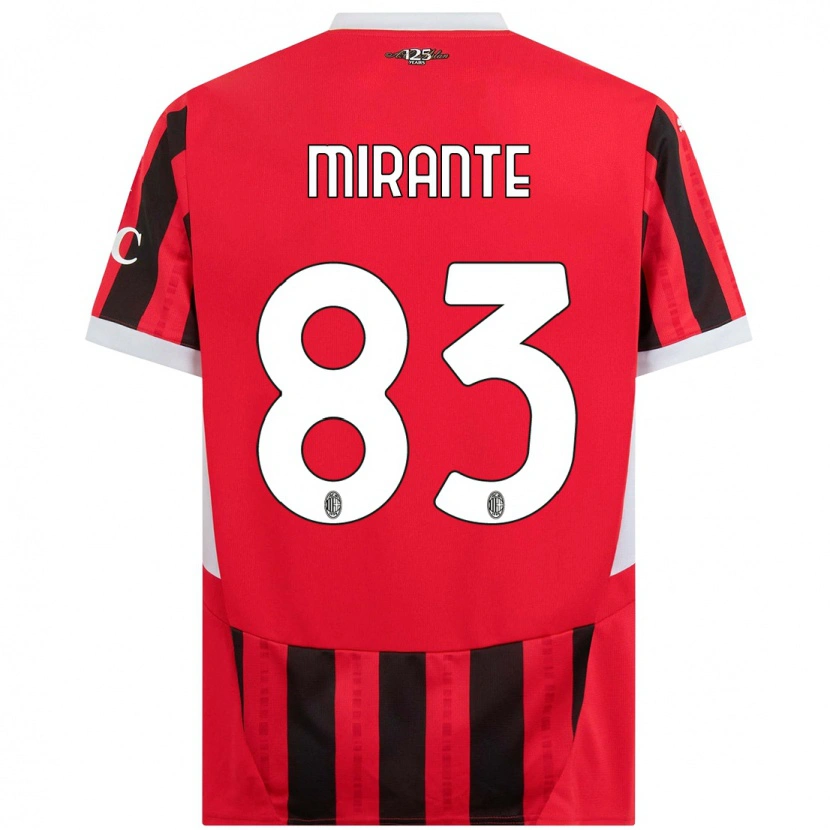 Danxen Dzieci Antonio Mirante #83 Czerwony Czarny Domowa Koszulka 2024/25 Koszulki Klubowe