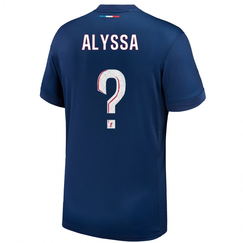 Danxen Dzieci Alyssa Fernandes #0 Granatowy Biały Domowa Koszulka 2024/25 Koszulki Klubowe