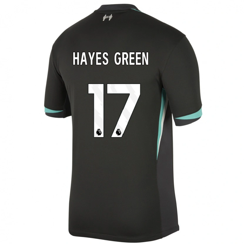 Danxen Dzieci Charlie Hayes-Green #17 Czarny Antracytowy Biały Wyjazdowa Koszulka 2024/25 Koszulki Klubowe