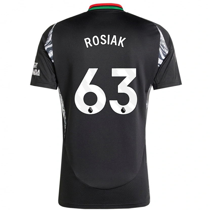 Danxen Dzieci Michal Rosiak #63 Czarny Wyjazdowa Koszulka 2024/25 Koszulki Klubowe