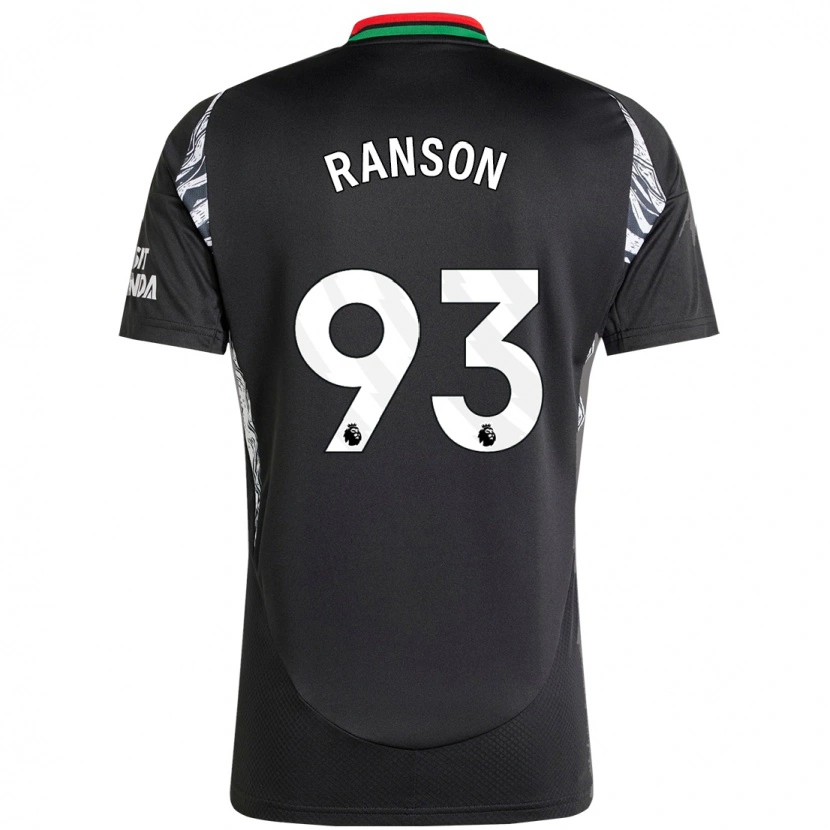 Danxen Dzieci Khari Ranson #93 Czarny Wyjazdowa Koszulka 2024/25 Koszulki Klubowe