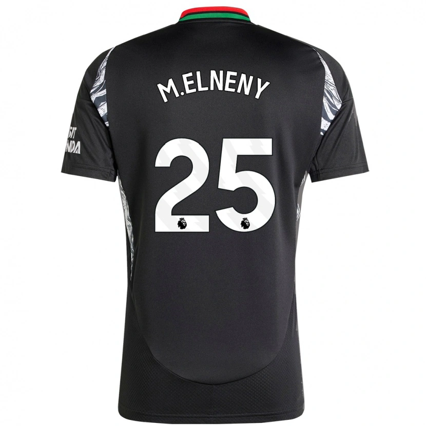 Danxen Dzieci Mohamed Elneny #25 Czarny Wyjazdowa Koszulka 2024/25 Koszulki Klubowe