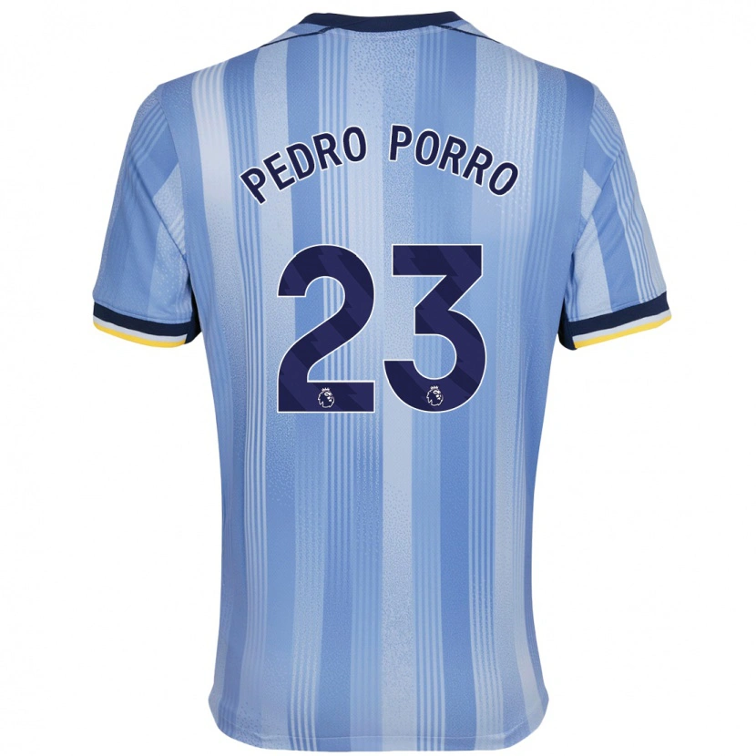 Danxen Dzieci Pedro Porro #23 Jasnoniebieski Wyjazdowa Koszulka 2024/25 Koszulki Klubowe