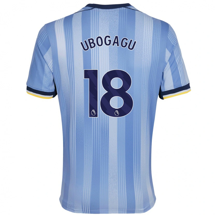 Danxen Dzieci Chioma Ubogagu #18 Jasnoniebieski Wyjazdowa Koszulka 2024/25 Koszulki Klubowe