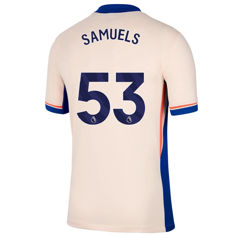 Danxen Dzieci Ishé Samuels-Smith #53 Jasnobeżowy Wyjazdowa Koszulka 2024/25 Koszulki Klubowe