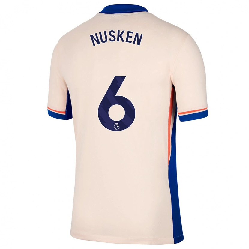 Danxen Dzieci Sjoeke Nüsken #6 Jasnobeżowy Wyjazdowa Koszulka 2024/25 Koszulki Klubowe