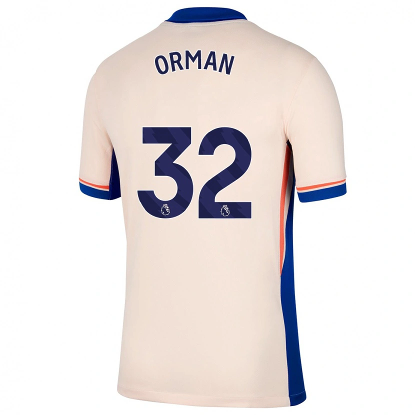 Danxen Dzieci Emily Orman #32 Jasnobeżowy Wyjazdowa Koszulka 2024/25 Koszulki Klubowe