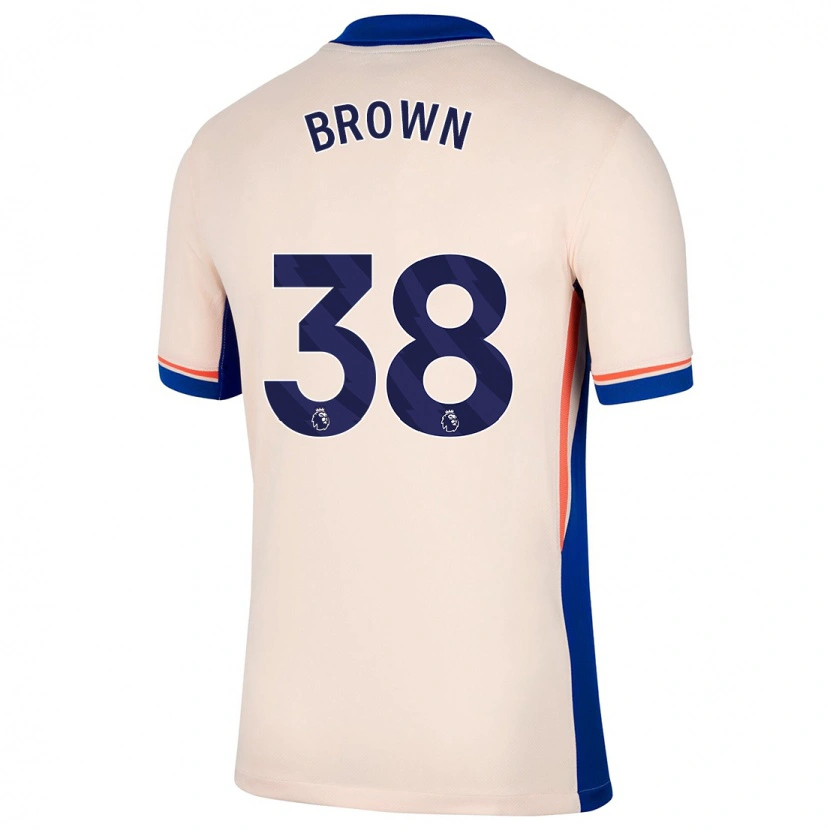 Danxen Dzieci Cerys Brown #38 Jasnobeżowy Wyjazdowa Koszulka 2024/25 Koszulki Klubowe