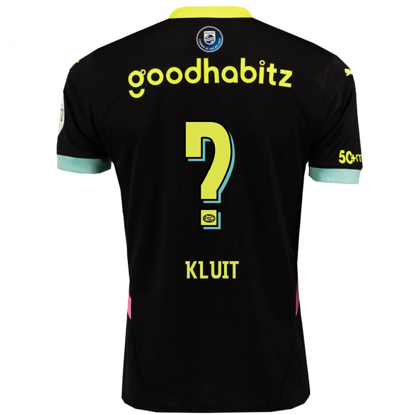 Danxen Dzieci Fabio Kluit #0 Czarny Żółty Wyjazdowa Koszulka 2024/25 Koszulki Klubowe