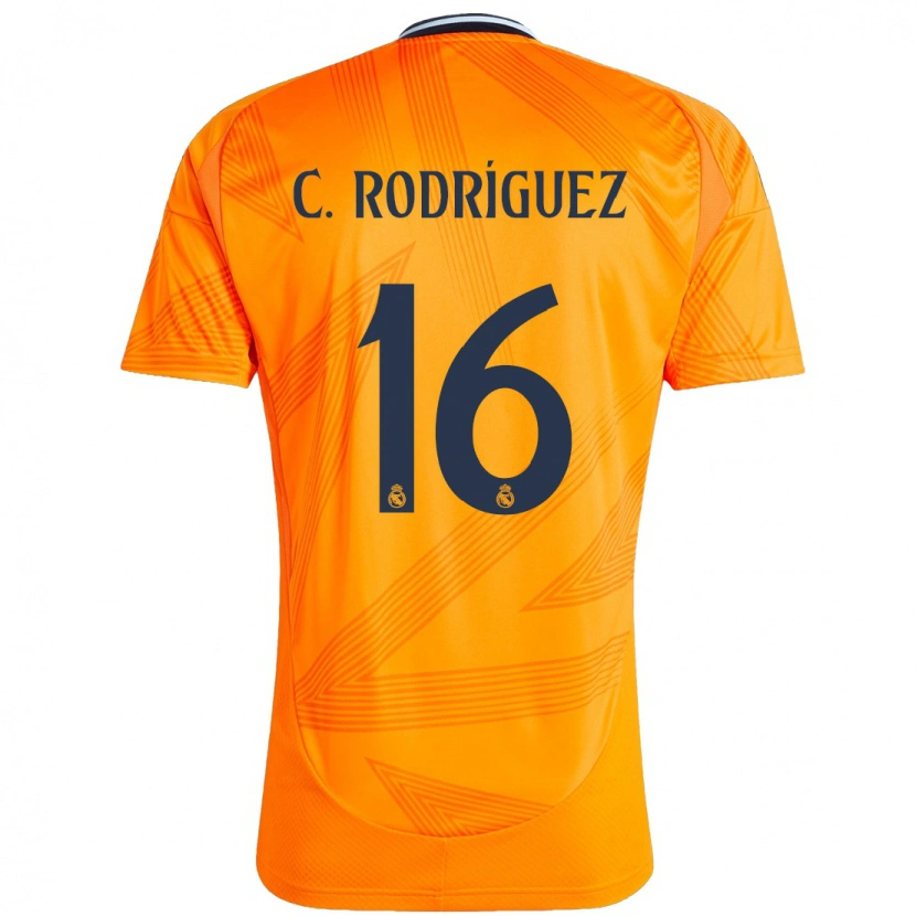 Danxen Dzieci Carlos Rodríguez #16 Pomarańczowy Wyjazdowa Koszulka 2024/25 Koszulki Klubowe