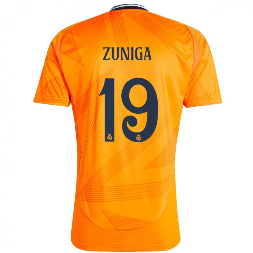 Danxen Dzieci Loren Zúñiga #19 Pomarańczowy Wyjazdowa Koszulka 2024/25 Koszulki Klubowe