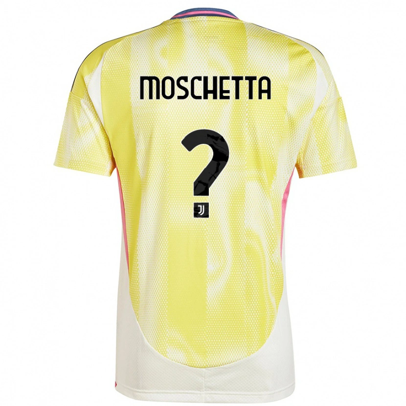 Danxen Dzieci Lorenzo Moschetta #0 Żółty Słoneczny Wyjazdowa Koszulka 2024/25 Koszulki Klubowe