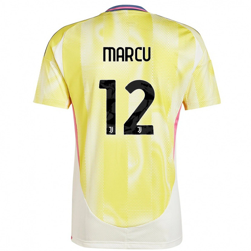 Danxen Dzieci Alessio Marcu #12 Żółty Słoneczny Wyjazdowa Koszulka 2024/25 Koszulki Klubowe