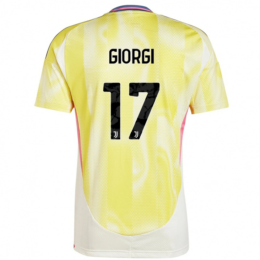 Danxen Dzieci Lorenzo Giorgi #17 Żółty Słoneczny Wyjazdowa Koszulka 2024/25 Koszulki Klubowe