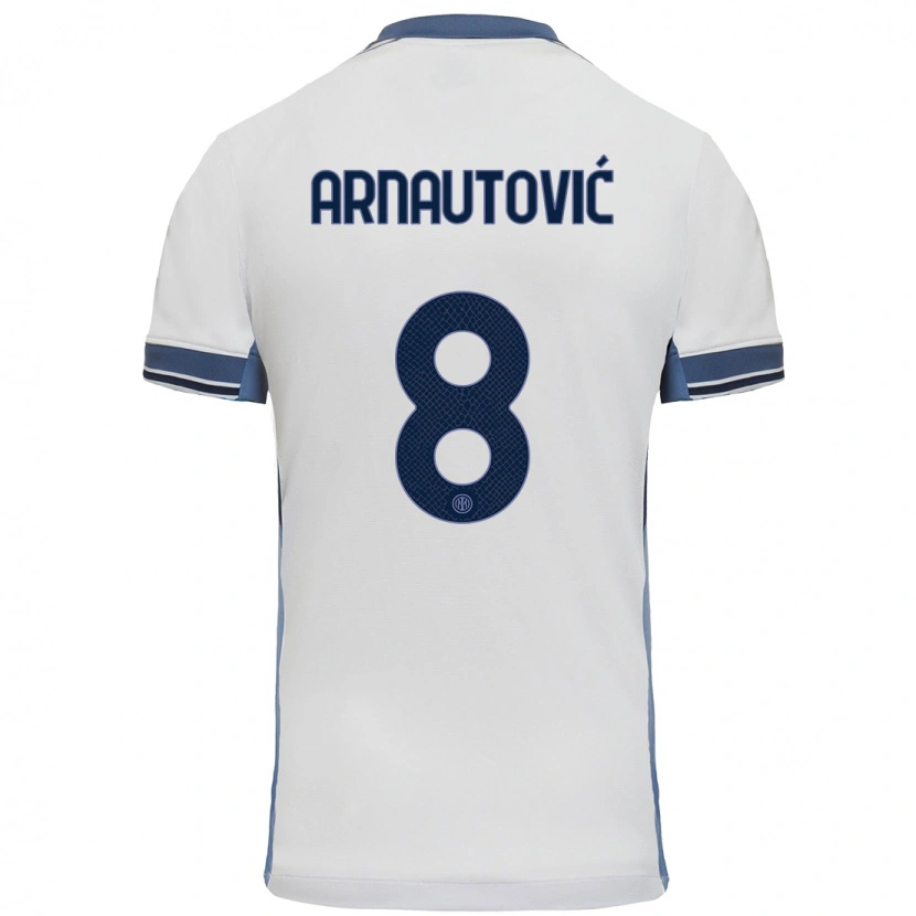Danxen Dzieci Marko Arnautovic #8 Biały Szary Wyjazdowa Koszulka 2024/25 Koszulki Klubowe