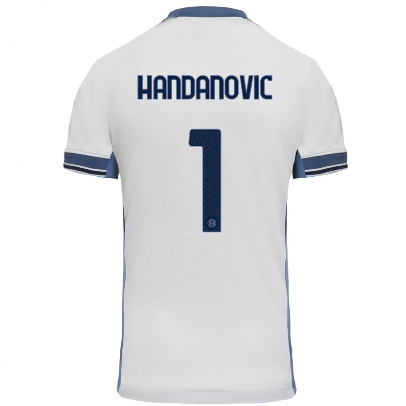 Danxen Dzieci Samir Handanovic #1 Biały Szary Wyjazdowa Koszulka 2024/25 Koszulki Klubowe