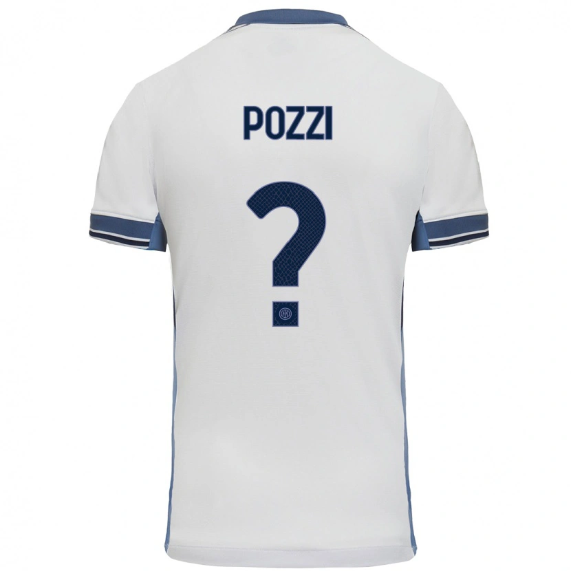 Danxen Dzieci Andrea Pozzi #0 Biały Szary Wyjazdowa Koszulka 2024/25 Koszulki Klubowe