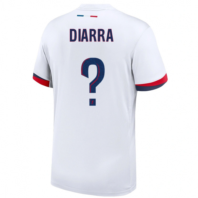Danxen Dzieci Ibrahim Diarra #0 Biały Niebieski Czerwony Wyjazdowa Koszulka 2024/25 Koszulki Klubowe