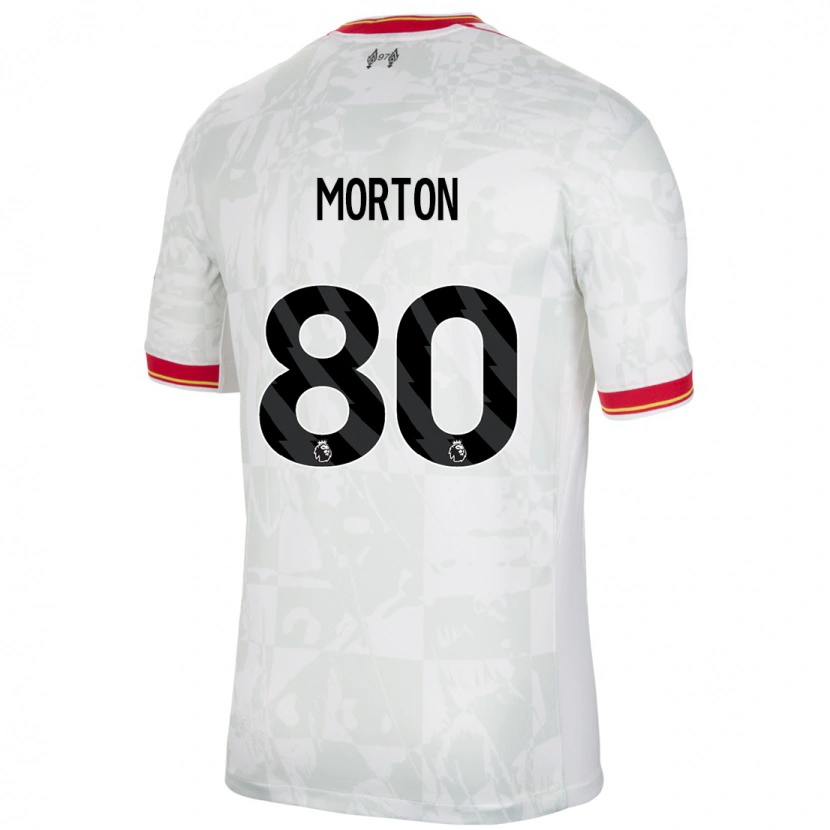 Danxen Dzieci Tyler Morton #80 Biały Czerwony Czarny Trzeci Komplet Koszulka 2024/25 Koszulki Klubowe