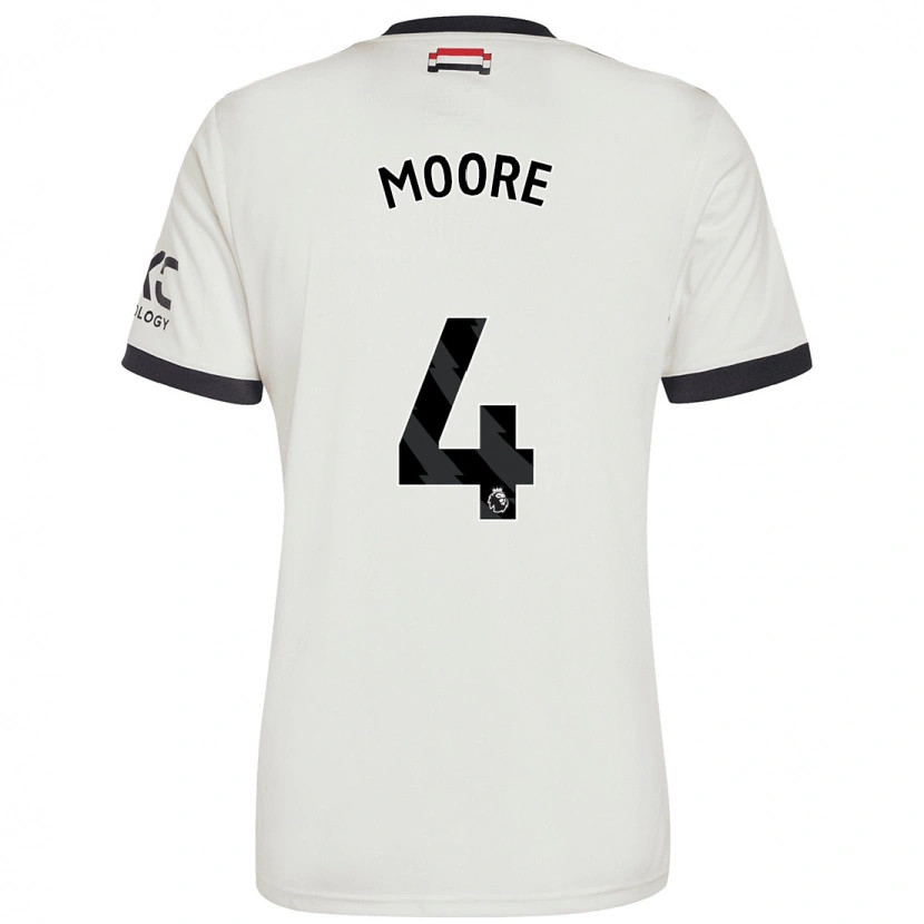 Danxen Dzieci Jade Moore #4 Ecru Trzeci Komplet Koszulka 2024/25 Koszulki Klubowe