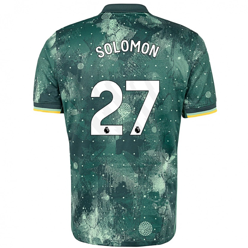 Danxen Dzieci Manor Solomon #27 Miętowy Trzeci Komplet Koszulka 2024/25 Koszulki Klubowe