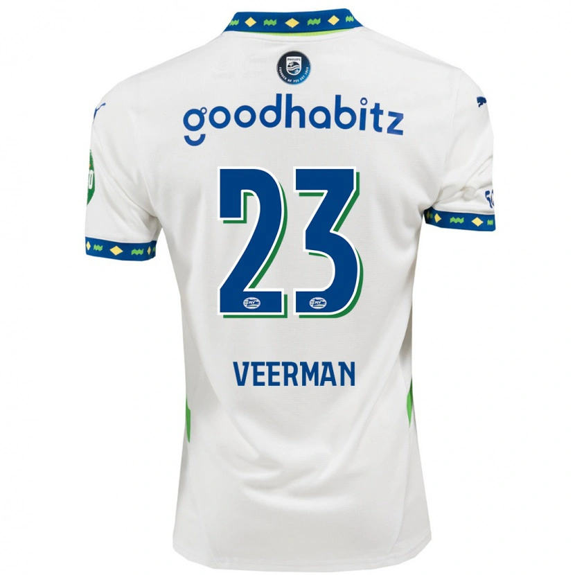 Danxen Dzieci Joey Veerman #23 Biały Ciemnoniebieski Trzeci Komplet Koszulka 2024/25 Koszulki Klubowe