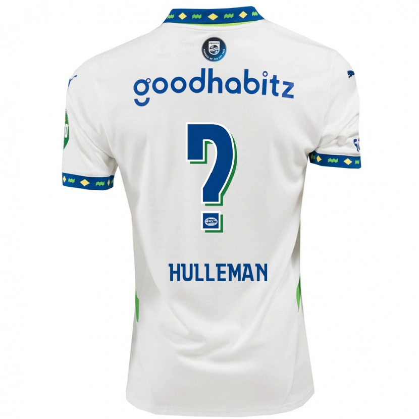 Danxen Dzieci Daan Hulleman #0 Biały Ciemnoniebieski Trzeci Komplet Koszulka 2024/25 Koszulki Klubowe