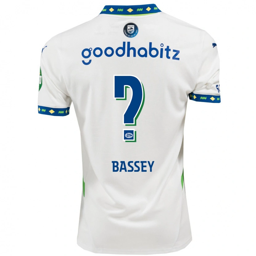 Danxen Dzieci Essien Bassey #0 Biały Ciemnoniebieski Trzeci Komplet Koszulka 2024/25 Koszulki Klubowe