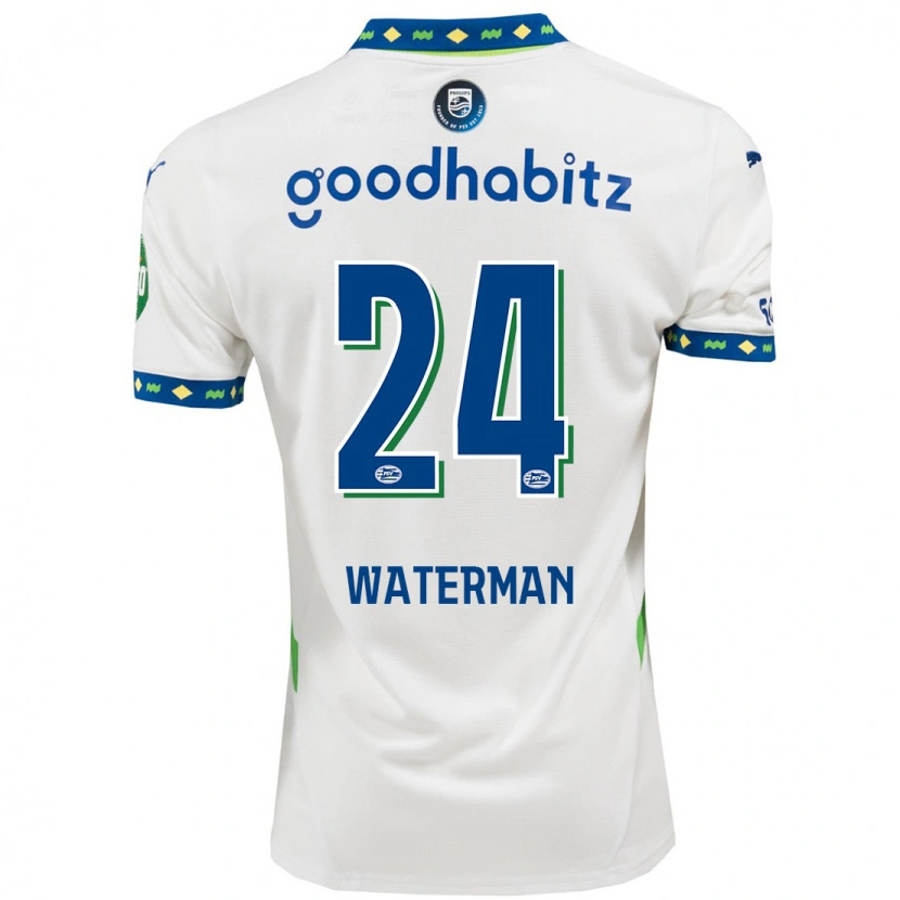 Danxen Dzieci Boy Waterman #24 Biały Ciemnoniebieski Trzeci Komplet Koszulka 2024/25 Koszulki Klubowe