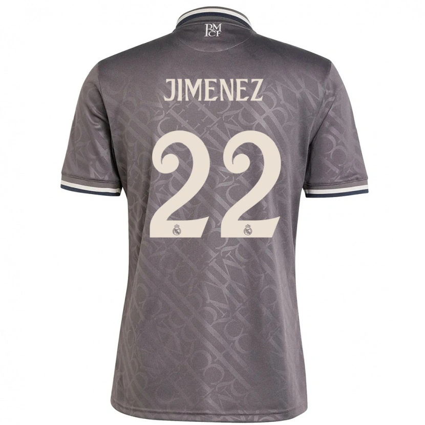 Danxen Dzieci David Jiménez #22 Węgiel Drzewny Trzeci Komplet Koszulka 2024/25 Koszulki Klubowe
