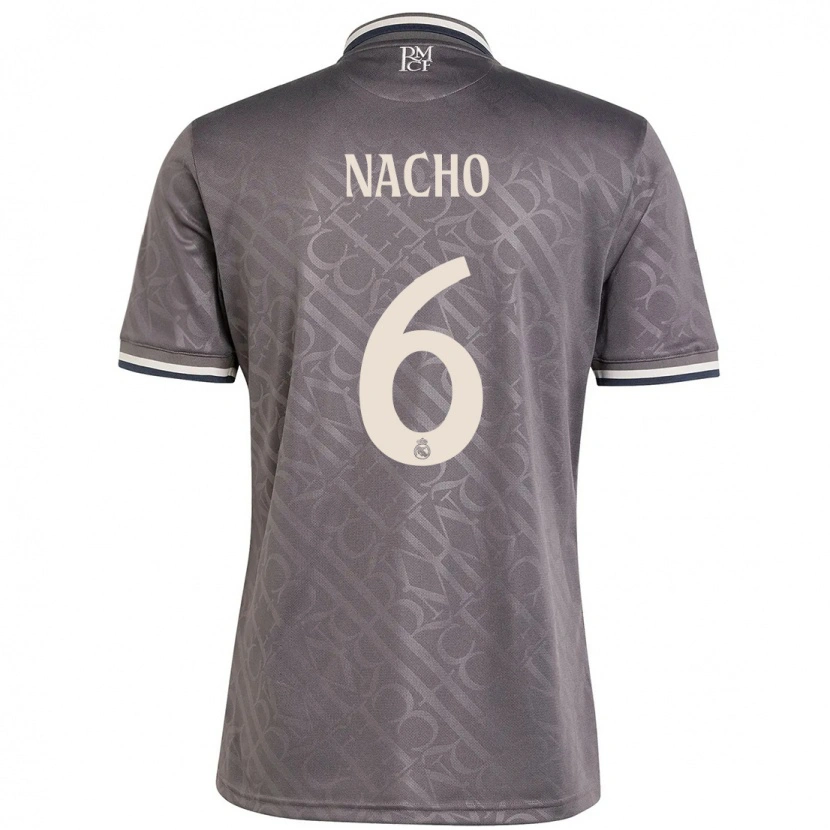 Danxen Dzieci Nacho Fernández #6 Węgiel Drzewny Trzeci Komplet Koszulka 2024/25 Koszulki Klubowe