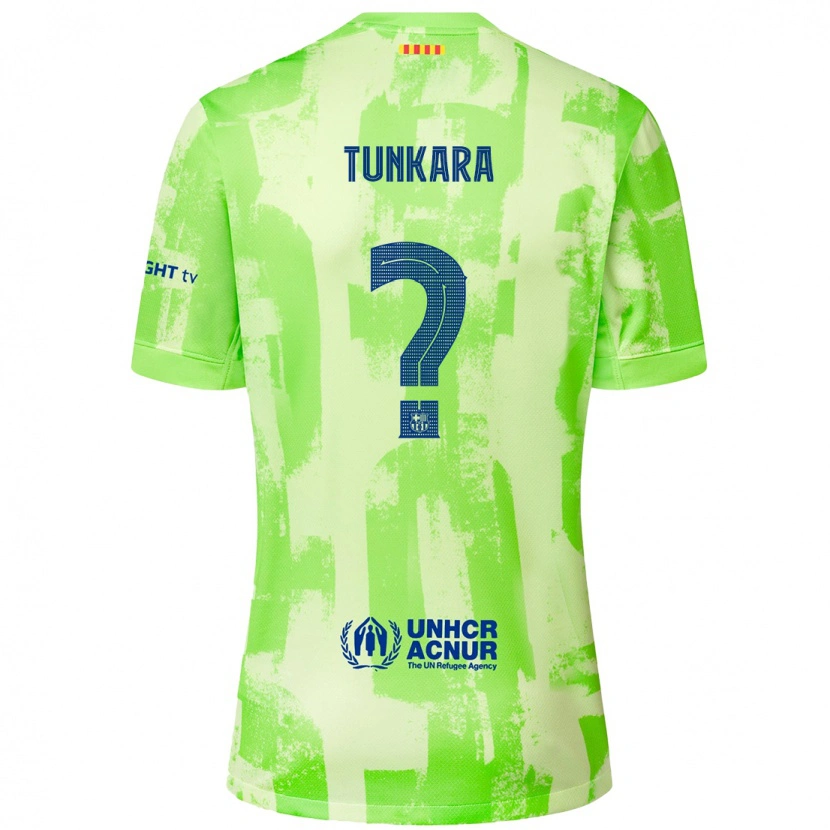 Danxen Dzieci Ebrima Tunkara #0 Limonkowy Trzeci Komplet Koszulka 2024/25 Koszulki Klubowe
