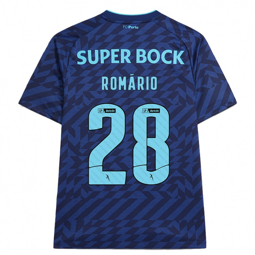 Danxen Dzieci Romário Baró #28 Granatowy Trzeci Komplet Koszulka 2024/25 Koszulki Klubowe