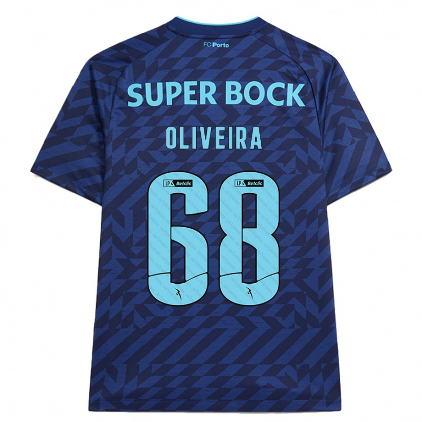 Danxen Dzieci André Oliveira #68 Granatowy Trzeci Komplet Koszulka 2024/25 Koszulki Klubowe