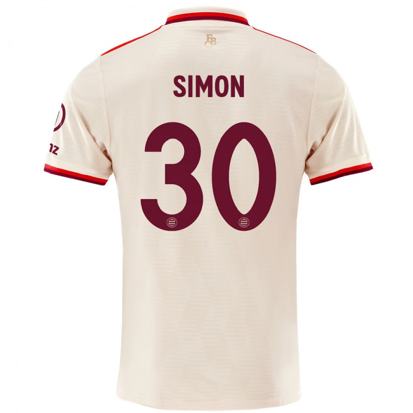 Danxen Dzieci Carolin Simon #30 Lniany Trzeci Komplet Koszulka 2024/25 Koszulki Klubowe