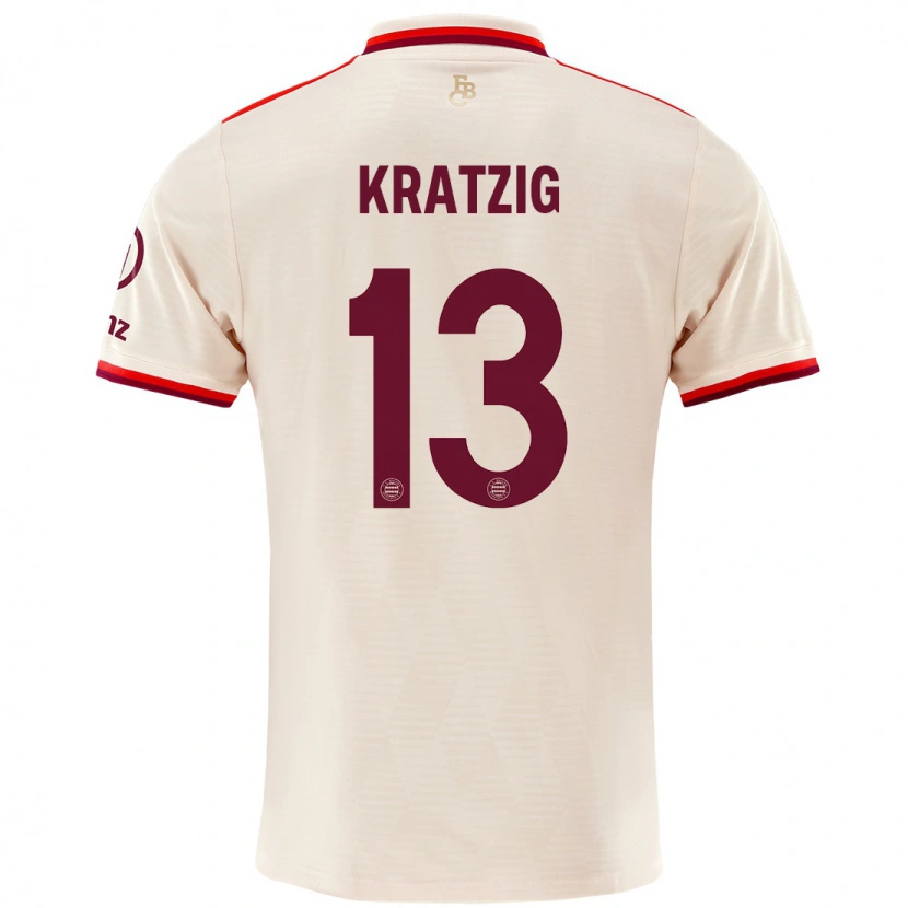 Danxen Dzieci Frans Kratzig #13 Lniany Trzeci Komplet Koszulka 2024/25 Koszulki Klubowe