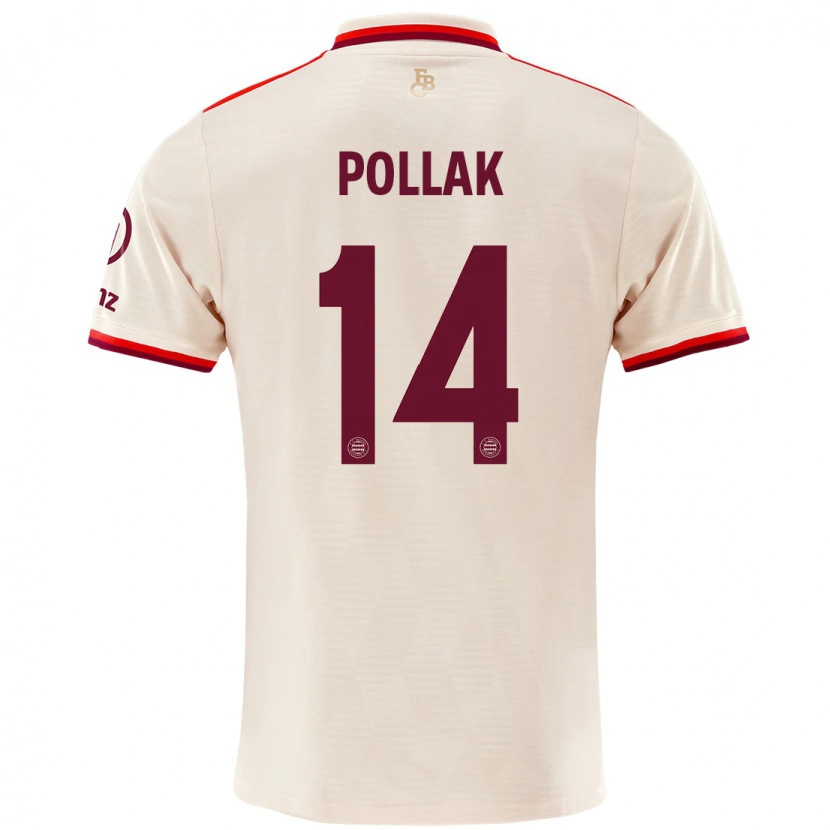 Danxen Dzieci Florian Pollak #14 Lniany Trzeci Komplet Koszulka 2024/25 Koszulki Klubowe