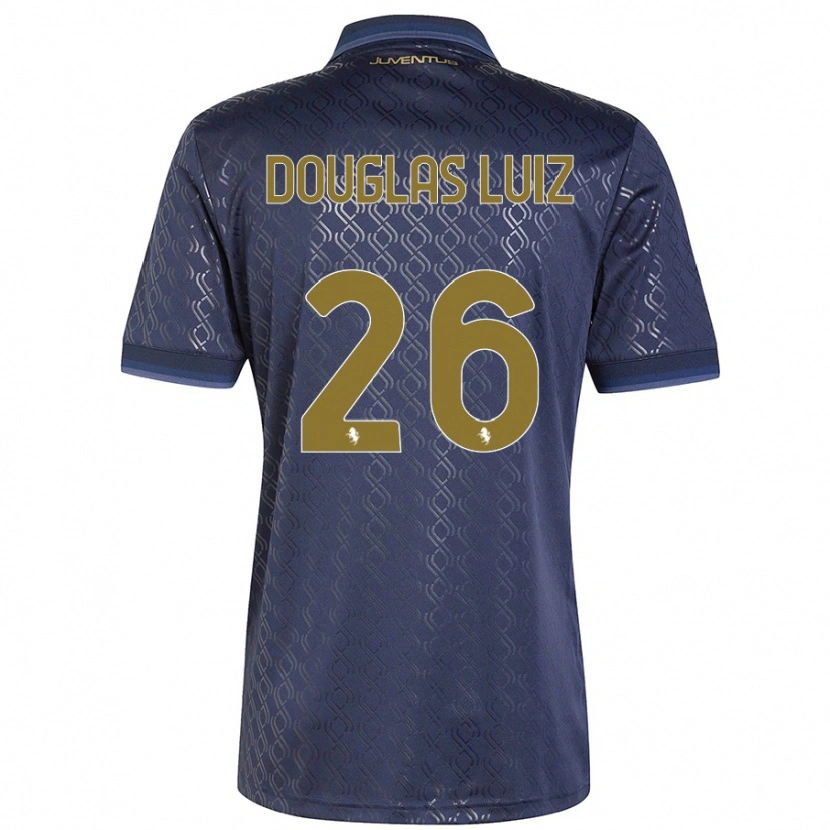 Danxen Dzieci Douglas Luiz #26 Granatowy Trzeci Komplet Koszulka 2024/25 Koszulki Klubowe
